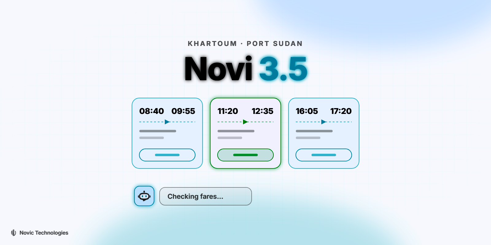 Novi 3.5: Live Tarco and Badr Fares on Sudan Routes